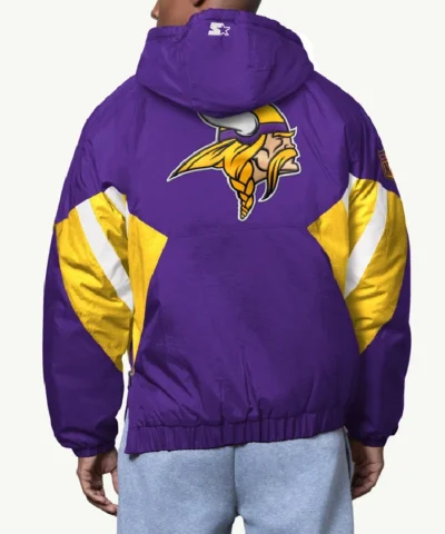 Classic Breakaway Minnesota Vikings Purple Pullover Hooded Jacket