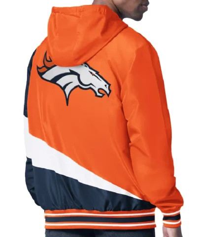 Color Block Denver Broncos Midweight Full-Zip Hooded Jacket