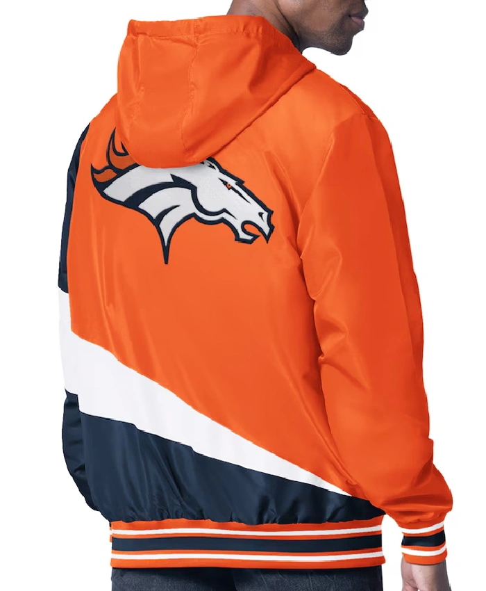 Color Block Denver Broncos Midweight Full-Zip Hooded Jacket