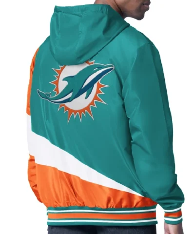 Color Block Miami Dolphins Midweight Full-Zip Hooded Jacket