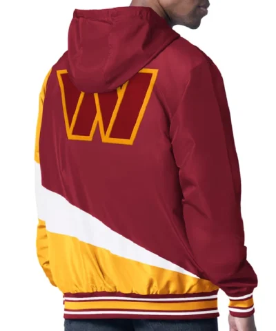 Color Block Washington Commanders Midweight Full-Zip Hooded Jacket