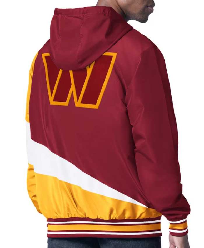 Color Block Washington Commanders Midweight Full-Zip Hooded Jacket