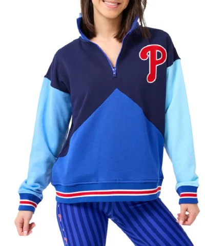 Colorblock Philadelphia Phillies Quarter-Zip Sweatshirt