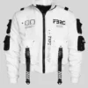 Cyberpunk FBRC XB 04 Cropped White Bomber Jacket For Men and Women