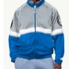 Dallas Mavericks Veteran Full Zip Grey and Blue Jacket