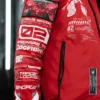 Dogfight Sengoku Edition Red Anime Techwear Jacket with Back Printed Design