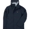 Finisterre Skybird Waterproof Navy and Green Hooded Jacket For Sale