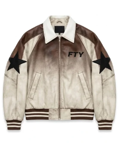 Free The Youth Brown and Off White Bomber Jacket