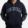 Gap × Coachella 2026 Navy Blue Zip Up Fleece Hoodie