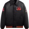 Get Kith x NFL Bengals Black Satin Jacket