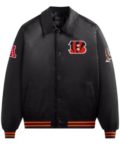 Get Kith x NFL Bengals Black Satin Jacket