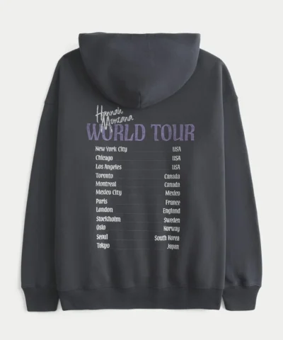 Get Now Hannah Montana Graphic Dark Grey Hoodie For Sale