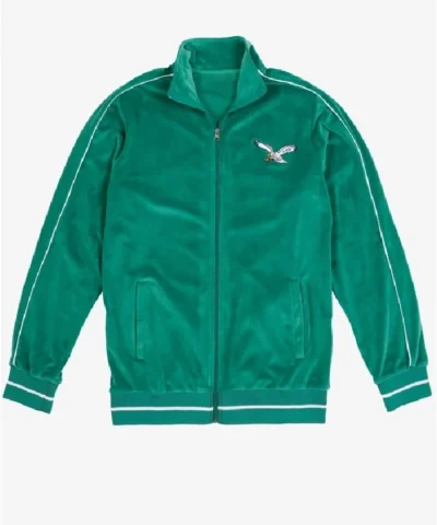 Get Philadelphia Eagles Velour Green Tracksuit For Sale