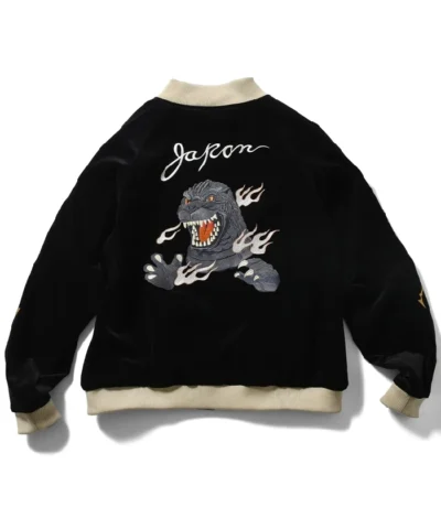 Godzilla Monster Homegame Souvenir Black and Blue Jacket