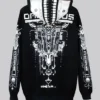 Graphic Vibes Cyberpunk Oversized Black Hoodie