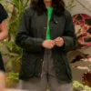 Great Celebrity Bake Off Green Wax Jacket