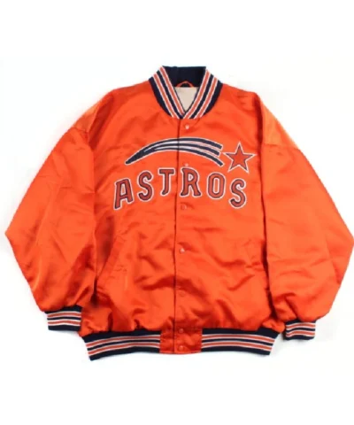 Houston Astros Vintage Orange Satin Jacket