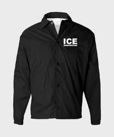 ICE Border Patrol US Immigration Windbreaker Black Jacket