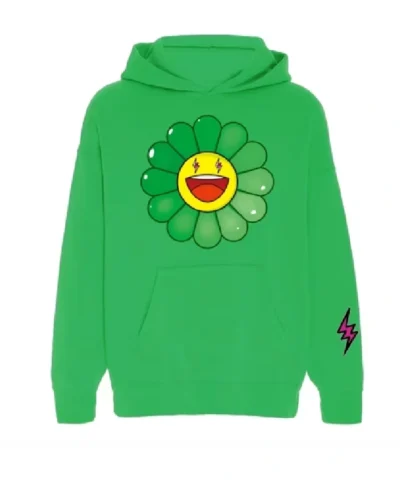 J Balvin x Takashi Murakami Flower Green Hoodie