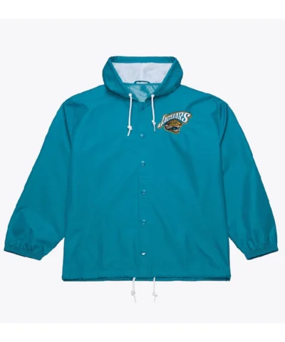 Jacksonville Jaguars Teal Windbreaker Hooded Jacket For Sale 