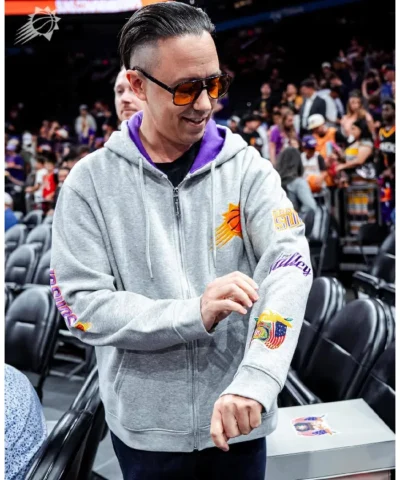 Jeff Hamilton x PayPal Full Zip Grey Fleece Hoodie