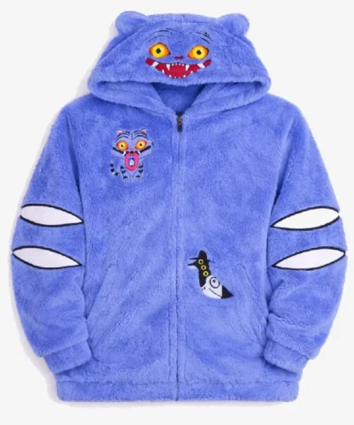 KPop Demon Hunters Derpy Tiger Fuzzy Hoodie