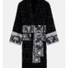 Ken Koepp Black And White Colorblock Versace Bathrobe