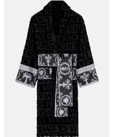 Ken Koepp Black And White Colorblock Versace Bathrobe