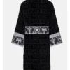 Ken Koepp Black And White Colorblock Versace Bathrobe For Mens And Womens