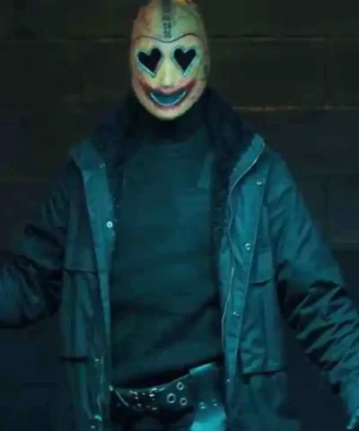 Killer Movie Heart Eyes Black Costume Trench Coat