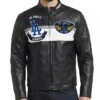 LA Dodgers Sport Moto Leather Jacket