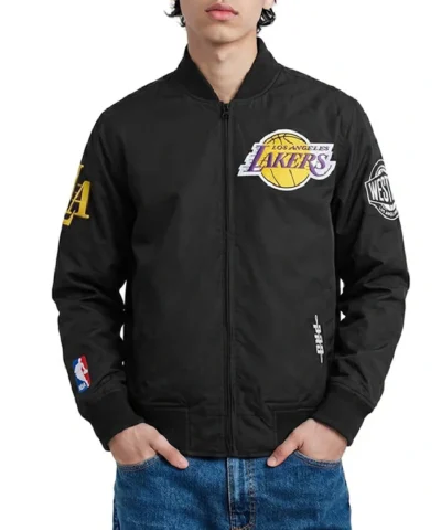 LA Lakers Living Large Twill Black Jacket