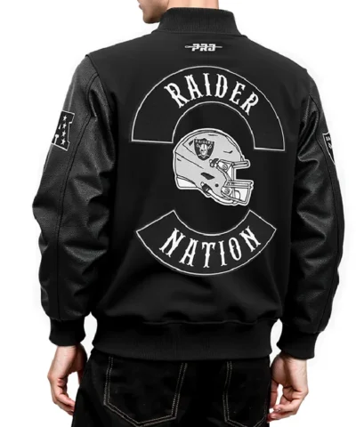 Las Vegas Raiders Born For Sport Full-Snap Varsity Jacket