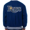 MLB Team Tampa Bay Rays Full-Snap Wool Varsity Blue Jacket
