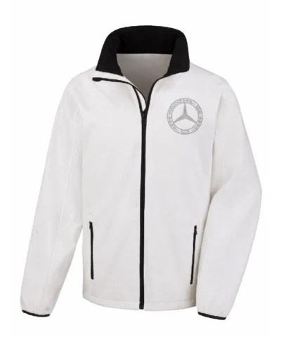 Mercedes Benz Signature Club Softshell White Jacket For Men and Women