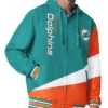 Miami Dolphins Color Block Full-Zip Hooded Jacket