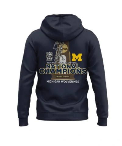 Michigan Wolverines Jordan 2026 NCAA Men’s Basketball National Champions Locker Room Hoodie