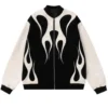 Midnight Flame Streetwear Bomber Jacket