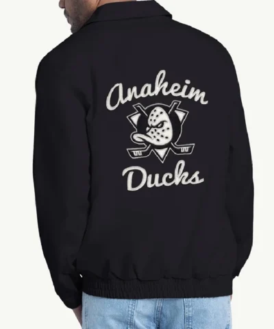 Mighty Ducks Franchise Franchise Full Zip Black Varsity Jacket  