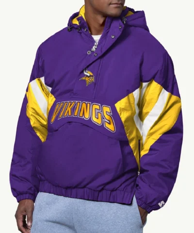 Minnesota Vikings Classic Breakaway Half-Zip Hooded Jacket