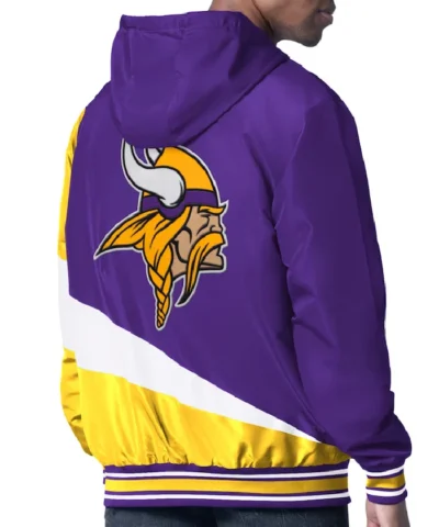 Minnesota Vikings Color Block Full-Zip Hooded Jacket