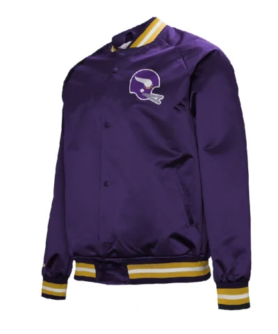 Minnesota Vikings Double Down Purple Satin Jacket