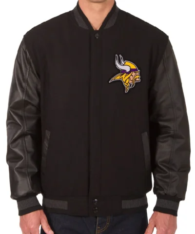 Minnesota Vikings Varsity Black Jacket