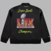 Mitchell And Ness Black Philadelphia Eagles Super Bowl LIX Champions Team Logo Jacket