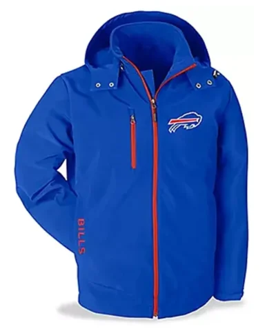NFL Buffalo Bills Jereme Blue Full Zip Jacket With Removable Hooded Collar