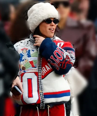 NFL Team New England Patriots Drake Maye Wife Jacket - Multicolor