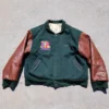 Nike Waiting to Exhale 1995 Cast and Crew Green and Brown Wool Varsity Jacket