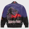 OVO Jurassic Park Purple And Black Leather Varsity Jacket