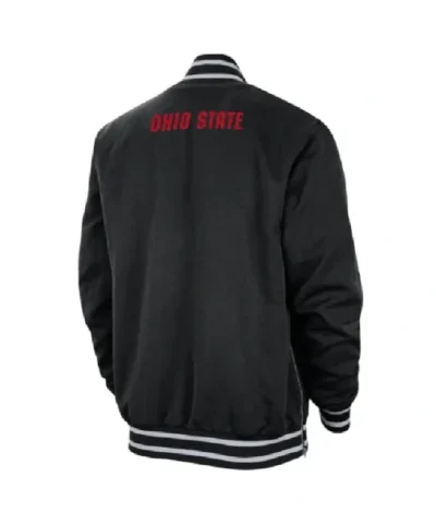 Ohio State Buckeyes Nike Full Zip Black Bomber Jacket