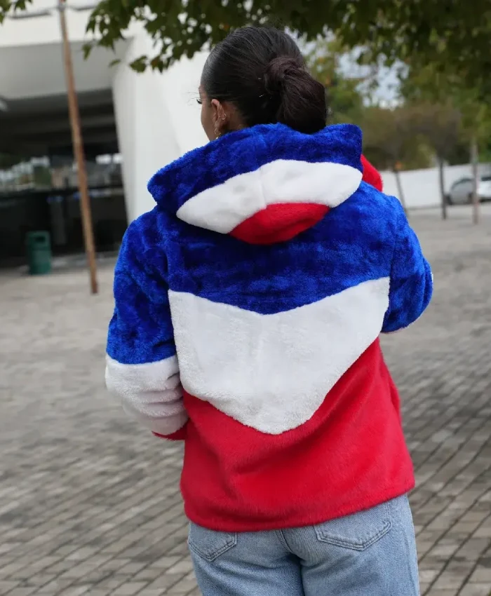 Order Larry Buffalo Bills Color Block Fur Coat For Women